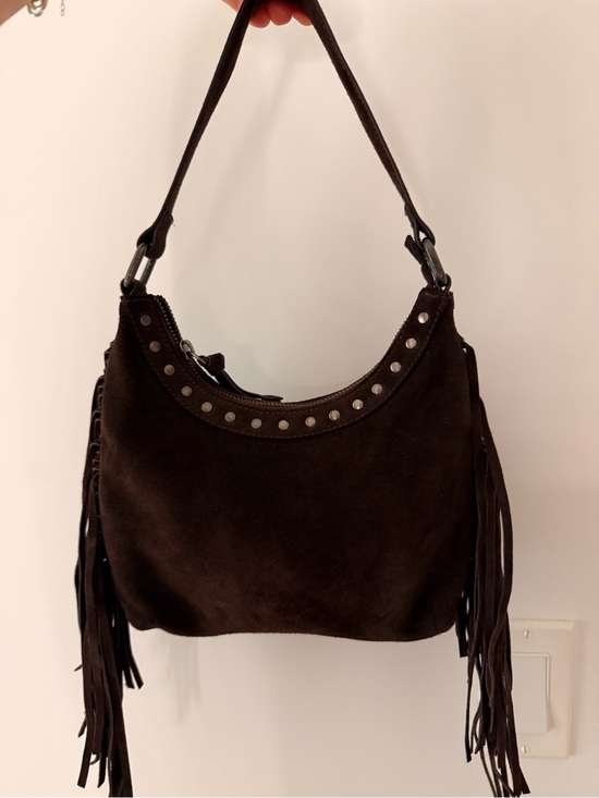 Urban Outfitters Handbags - Brown suede fringe bag (from Urban Outfitters)